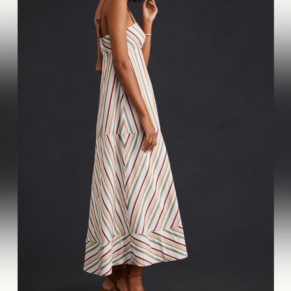 Maeve Square Neck Striped Midi NWT - Picture 4 of 9